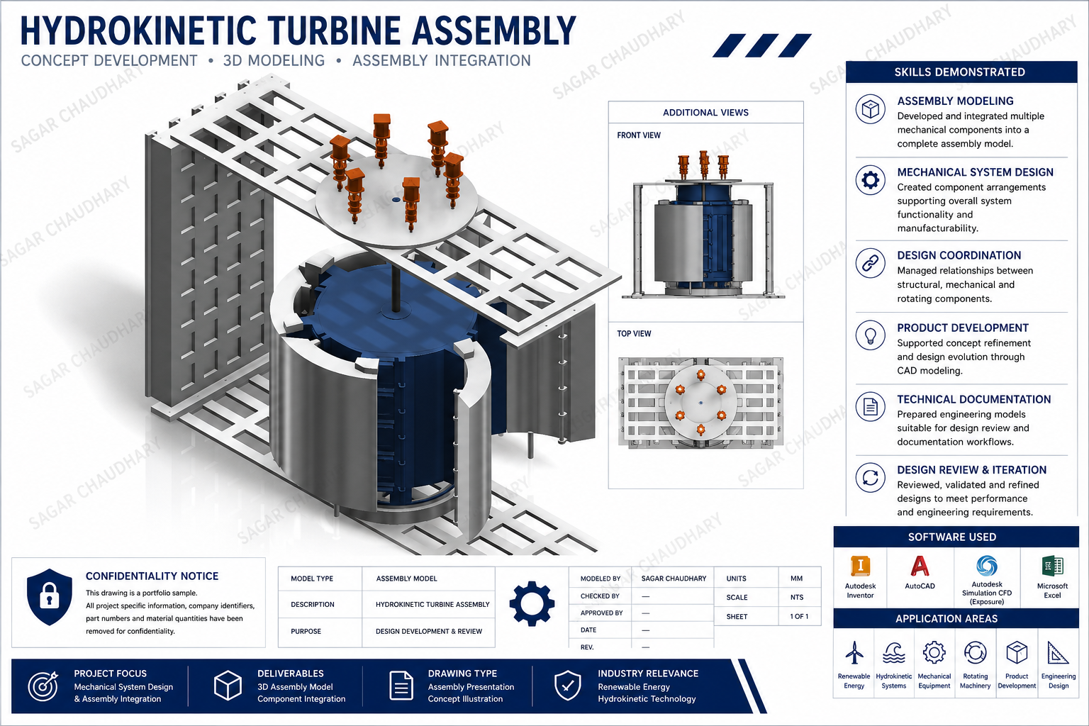 Hydrokinetic Turbine Assembly
